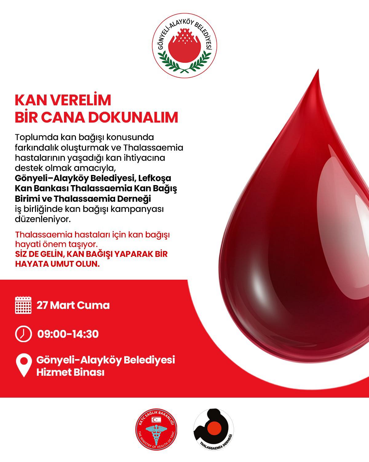 Gönyeli – Alayköy Belediyesi’nden “Kan Verelim Bir Cana Dokunalım” kampanyası…