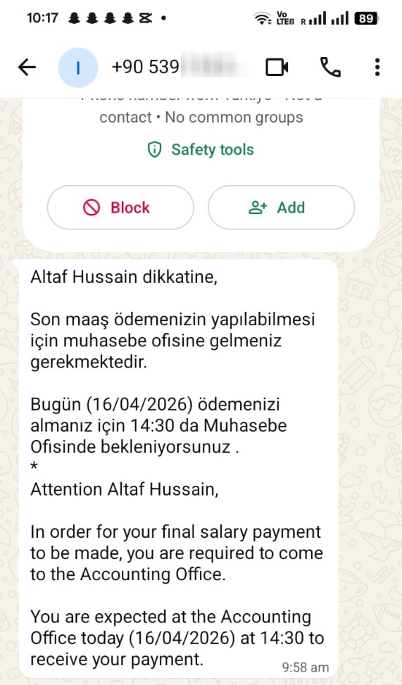 KIBRIS’a ulaşan mağdur işçi: Haber çıkmasaydı bu parayı da vermeyeceklerdi