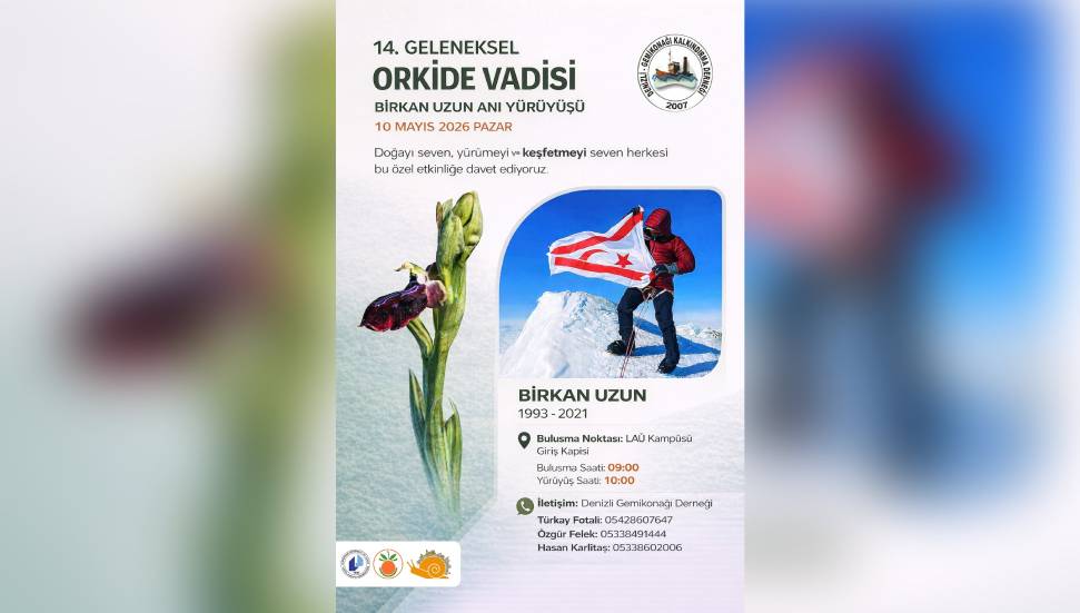 Orkide Vadisi Gözlem Yürüyüşü pazar günü Birkan Uzun anısına yapılacak