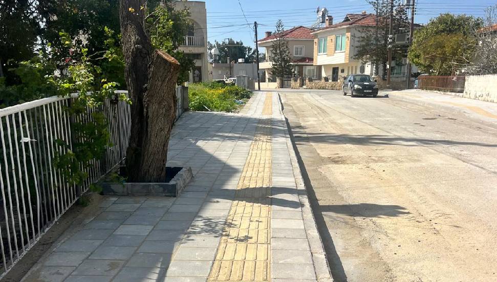 Aslanköy’deki drenaj ve kaldırım çalışması tamamlandı
